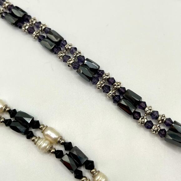 2 magnetic wrap bead and faux pearl bracelets - Picture 7 of 7